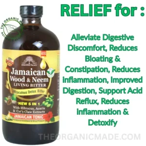 relief for digestion, discomfort and general wellness. bottle of health supplement