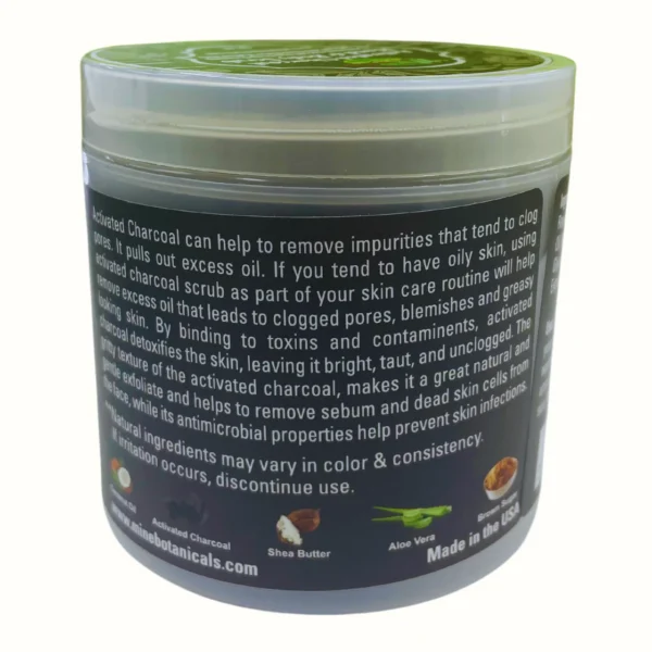 Activated Charcoal Body Scrub Infused With Shea Butter & Aloe Vera - Image 3