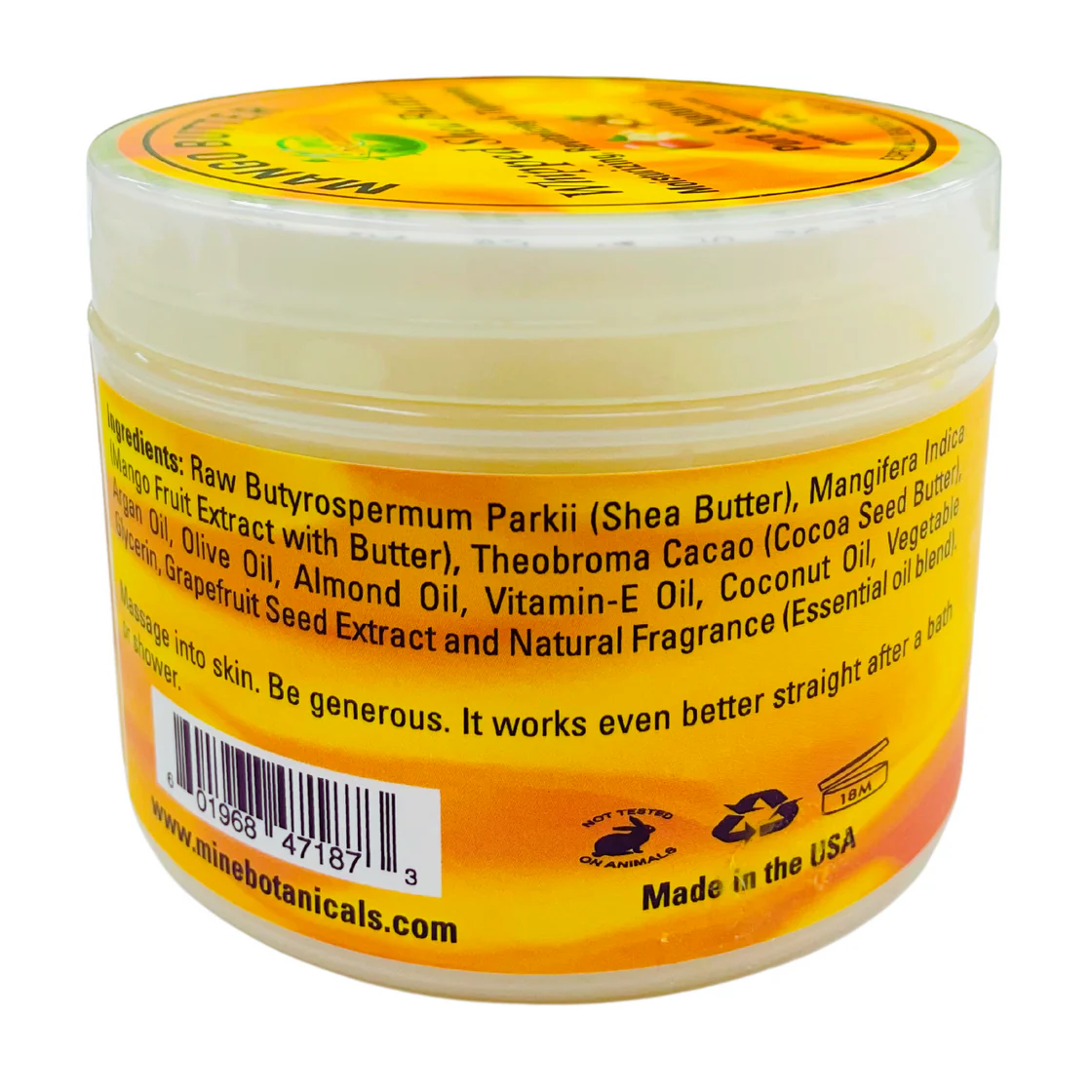 Mine Botanicals Mango Butter Whipped Shea Butter 8oz. - Image 2
