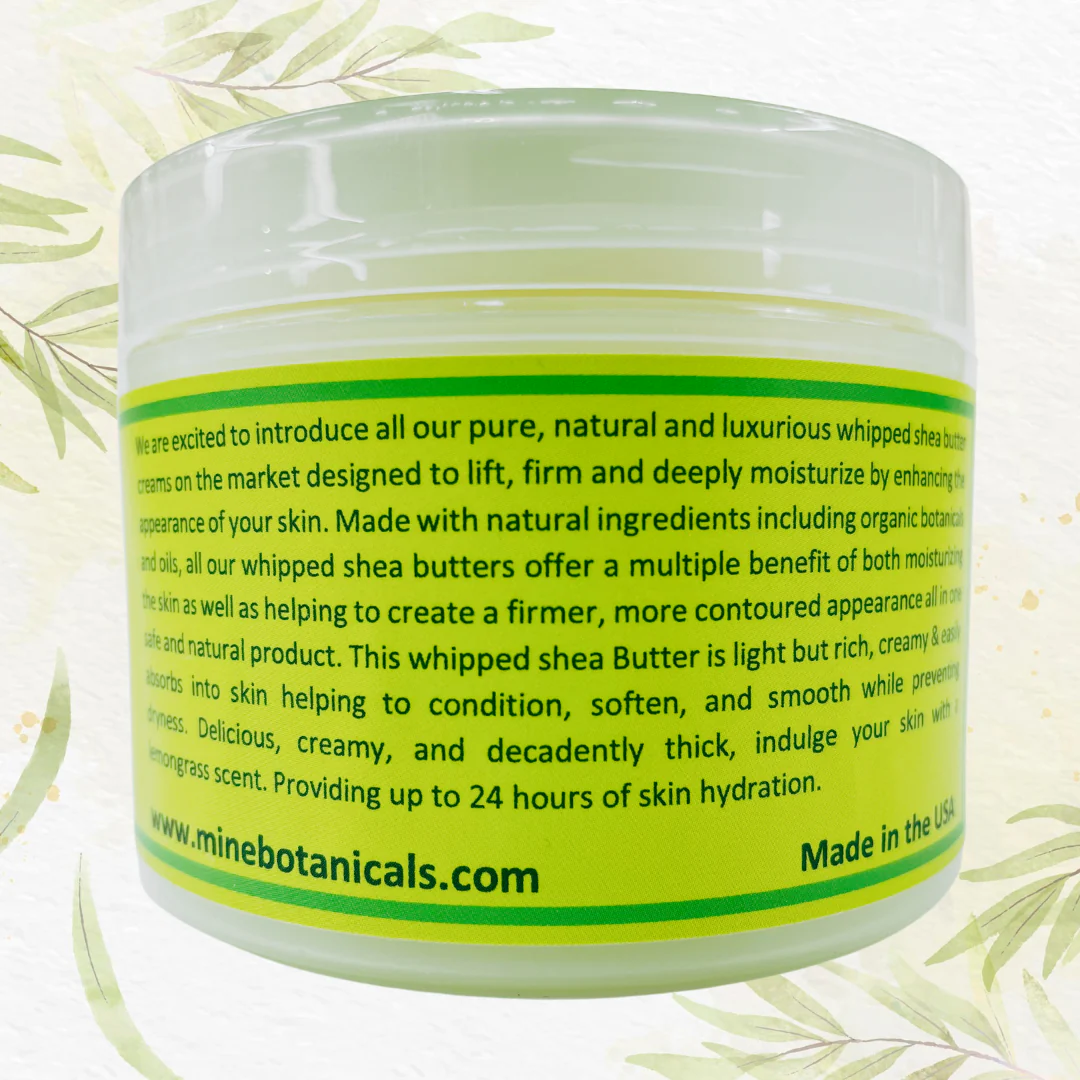 Mine Botanicals Lemongrass Whipped Shea Butter 8oz. - Image 2