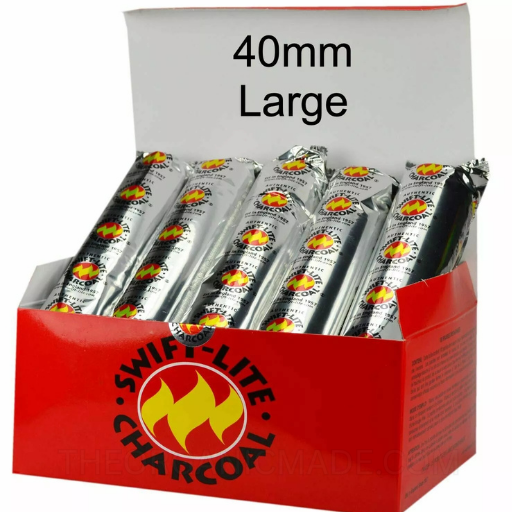 Charcoal Swift Lite Large 40MM Incense Resin Bakhour Oud Burning 1 Charcoal Swift Lite Large 40MM Incense Resin Bakhour Oud Burning