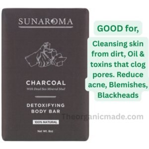 Sunaroma Detoxifying Body Bar, CHARCOAL Dead Sea Mineral Mud- SOAP 8oz