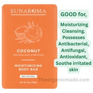 Sunaroma Moisturizing Body Bar SOAP, COCONUT Shea Butter Milk Protein 8oz