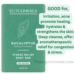 Sunaroma EUCALYPTUS With Tea Tree Oil & Ginger Body Bar SOAP, 8oz