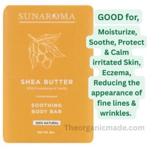 Sunaroma Soothing Body Bar SOAP SHEA BUTTER Frankincense & Vanilla, 8oz
