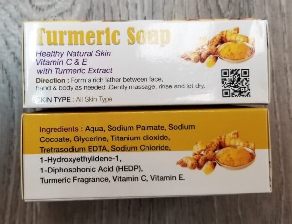 Muharram Turmeric Bar Soap with Vitamin C & E Nourishes & Protect 4.76oz WHOLESALE - Image 4