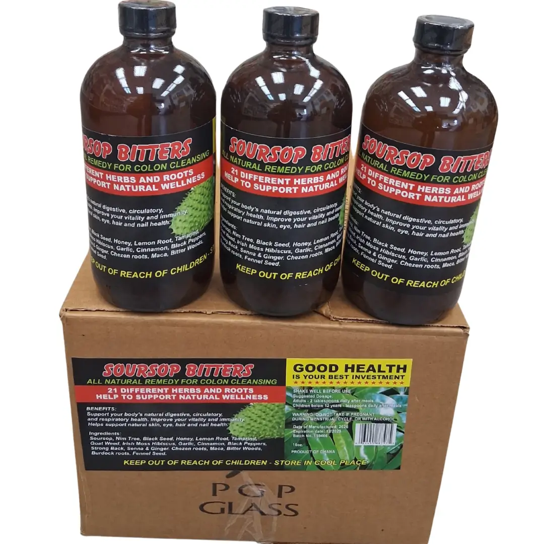 Organic 21 herbs Soursop Bitters 16oz - (Wholesale) 1 Organic 21 herbs soursop bitter listed for wholesale, bulk of wellness supplements display on Box for wholesale