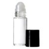 1oz plain roll on 1oz Plain Roll on Glass Bottle With Housing Ball & Black Plastic Cap Empty - 30 ML