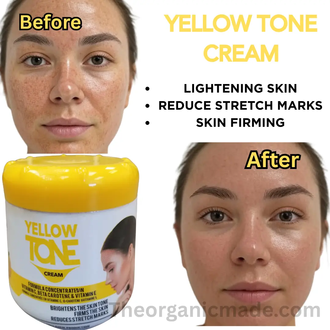 Yellow Tone Cream 450ml - Brightens, Stretch Marks Remover 1 Yellow Tone Cream 450ml - Brightens, Stretch Marks Remover