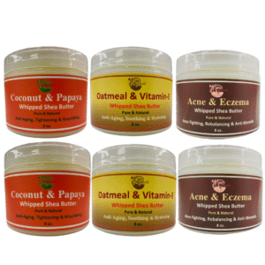 Coconut & papaya Acne & Eczema- Oatmeal Mine Botanicals Shea butters Bulk Combo Pack of 6