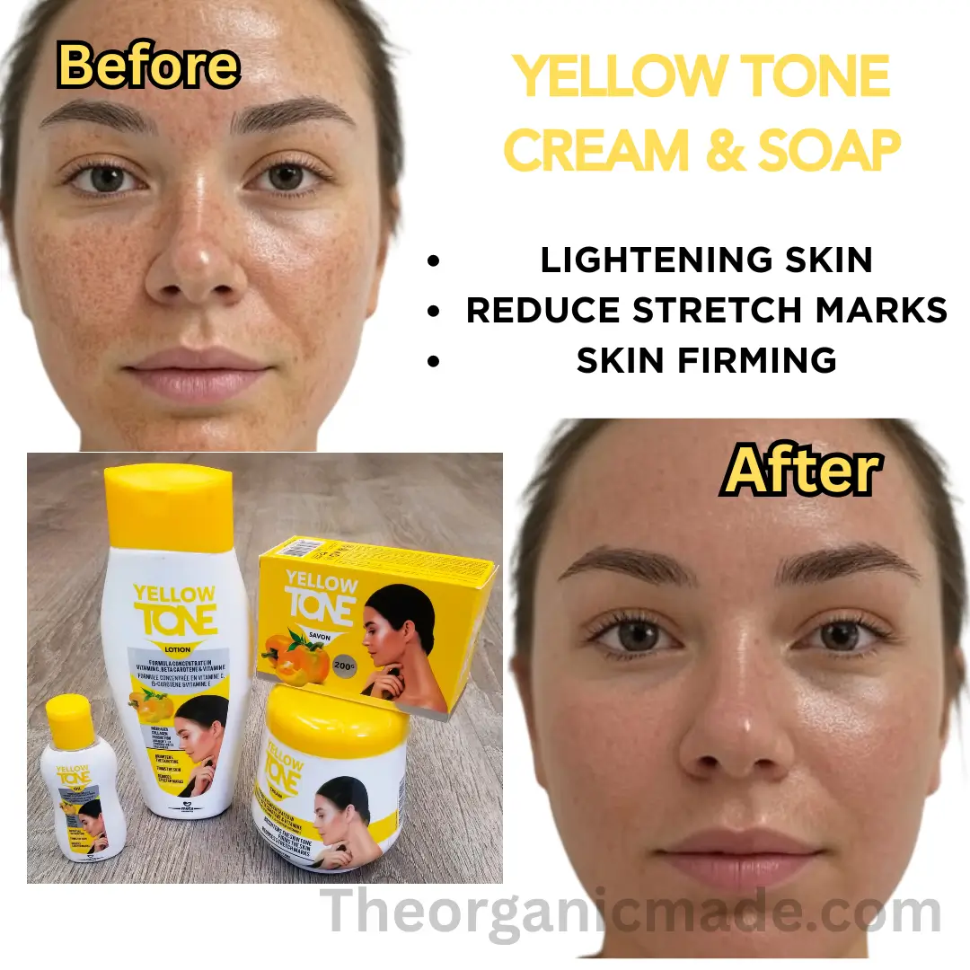 Yellow Tone Body Lotion 400mL, Soap 200g with Oil 60ml and Cream Jar 450ml - (Pack of 4) 1 Yellow Tone Body Lotion 400mL, Soap 200g with Oil 60ml and Cream Jar 450ml - (Pack of 4)