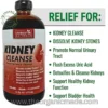 Kidney cleanse supplement for detoxification, kidney cleanse bitter 16oz by living stone naturals