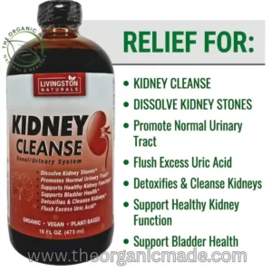 Kidney cleanse supplement for detoxification, kidney cleanse bitter 16oz by living stone naturals