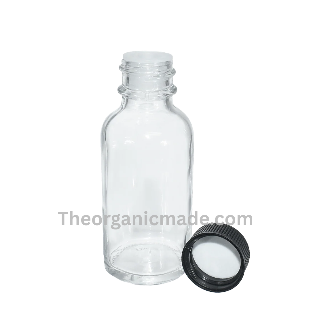 1 oz. Clear Boston Round with Black Cap (20/400) 4 1 oz. Clear Boston Round with Black Cap (20/400) - Image 4