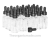1 oz. Clear Boston Round with Black Graduated Glass Dropper (20/410)