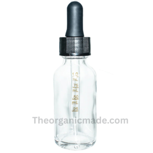 1 oz. Clear Boston Round with Black Graduated Glass Dropper 20/410 (Dozen - 12pcs)