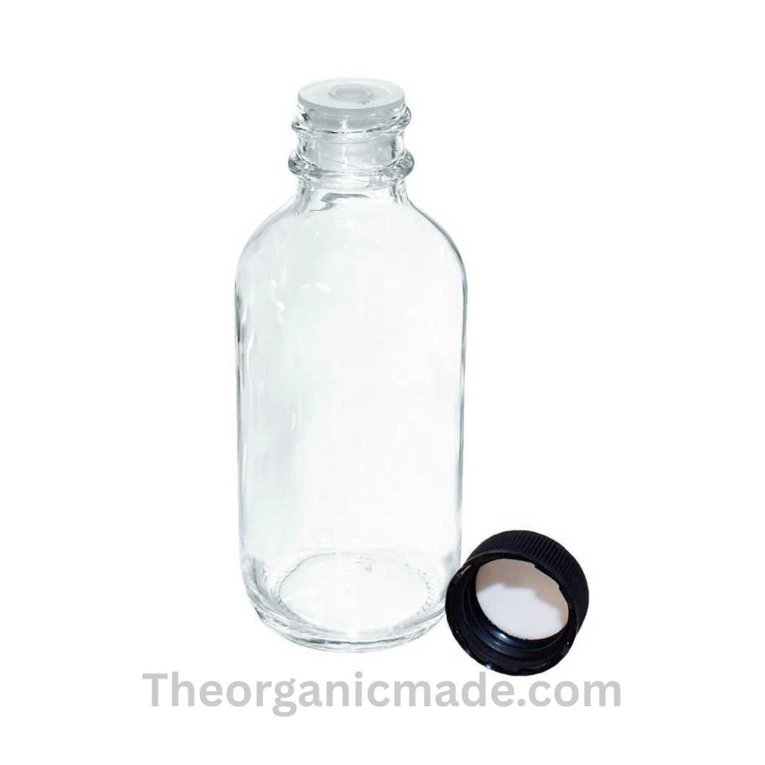 2 oz Clear Boston Round with Black Cap (20/400) - Dozen 12pcs 1 2 oz Clear Boston Round with Black Cap (20/400) - Dozen 12pcs