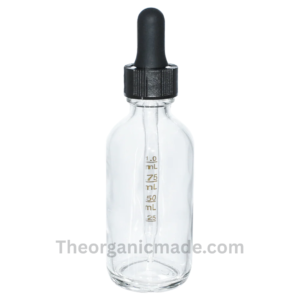 2 oz. Clear Boston Round with Black Graduated Glass Dropper 20/410 - (Dozen 12 pcs)