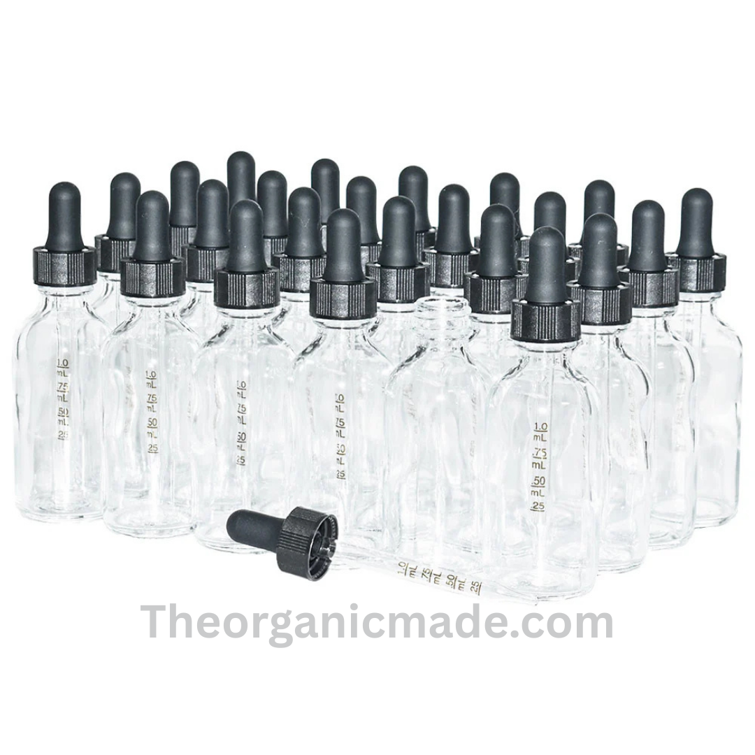 2 oz. Clear Boston Round with Black Graduated Glass Dropper (20/410) 1 2 oz. Clear Boston Round with Black Graduated Glass Dropper (20/410)