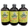 three bottles of Health supplement for digestive relief, ginger living bitter 16oz, Herbal Digestive and Wellness Tonic