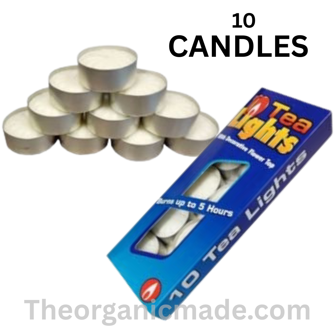 Candle Tealight - Unscented Smokeless Burning Time 5 Hour Guaranty ( Pack of 10) 2 Candle Tealight - Unscented Smokeless Burning Time 5 Hour Guaranty ( Pack of 10) - Image 2