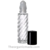Fenci roll on 13oz Clear Glass Bottle 1/3 oz 10 ml Clear Fenci Glass Roll-on Bottle with Black Cap with Plastic Ball- (Dozen 12pcs)