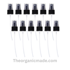 20-410 - Black Fine Mist Sprayer | Plastic Spray top with Clear Cap - For (2oz Bottle)