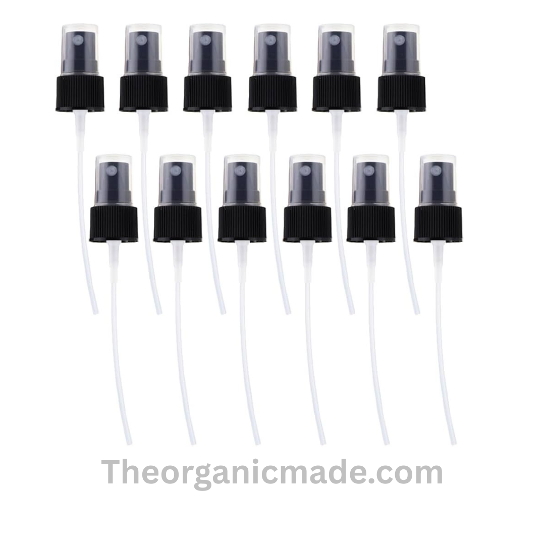 20-410 - Black Fine Mist Sprayer | Plastic Spray top with Clear Cap - For (2oz Bottle) 1 20-410 - Black Fine Mist Sprayer | Plastic Spray top with Clear Cap - For (2oz Bottle)