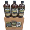 Shilajit Himalayan Mountain Tonic - Wholesale 3 a row of three glass bottles of "Organic SHILAJIT Himalayan Mountain TONIC" on top of their original, branded cardboard display box, set against a white background. The labels clearly show the brand and full ingredient list. Wholesale