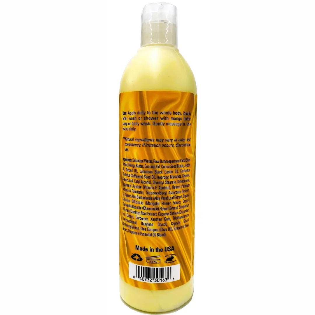 MANGO BUTTER BODY LOTION With Almond Oil By Mine Botanicals - 13 Oz 2 MANGO BUTTER BODY LOTION With Almond Oil By Mine Botanicals - 13 Oz - Image 2