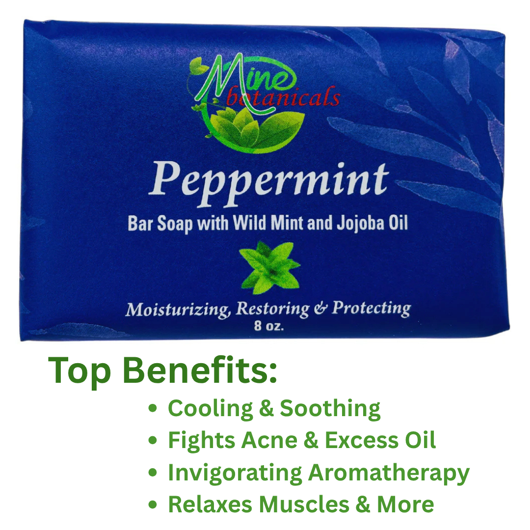 Peppermint Bar Soap by Mine Botanicals 8oz 1 Peppermint Bar Soap by Mine Botanicals 8oz