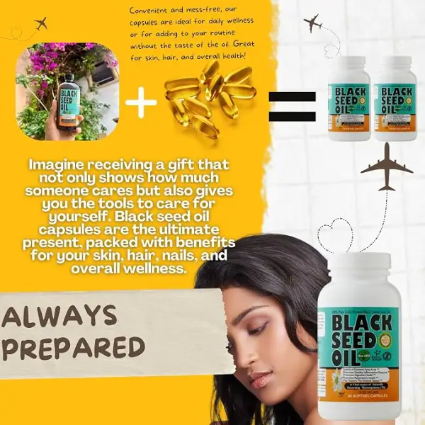 Black Seed Oil 90 Softgels Capsules 1000 mg - EXP 2028 6 Black Seed Oil 90 Softgels Capsules 1000 mg - EXP 2028 - Image 6