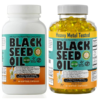 Bottles of two Sweet Sunnah 100% Pure Cold-Pressed Black Seed Oil (90 Softgels Capsules, 1000mg)