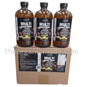 pack of three bottles Livingston Naturals 13-in-1 Multifunction Shilajit Tonic With Ashwagandha and Rhodiola Rosea 16oz for extra strenght. bigger and harder perfomance