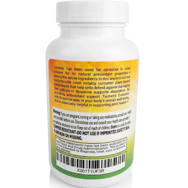 Turmeric with Black Seed, Ginger, 1500mg - 60 Veggie Capsules 4 Turmeric with Black Seed, Ginger, 1500mg - 60 Veggie Capsules - Image 4