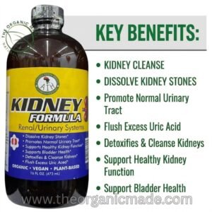 Kidney formula Cleanse Living Bitter with key health benefits listed on the right panel.